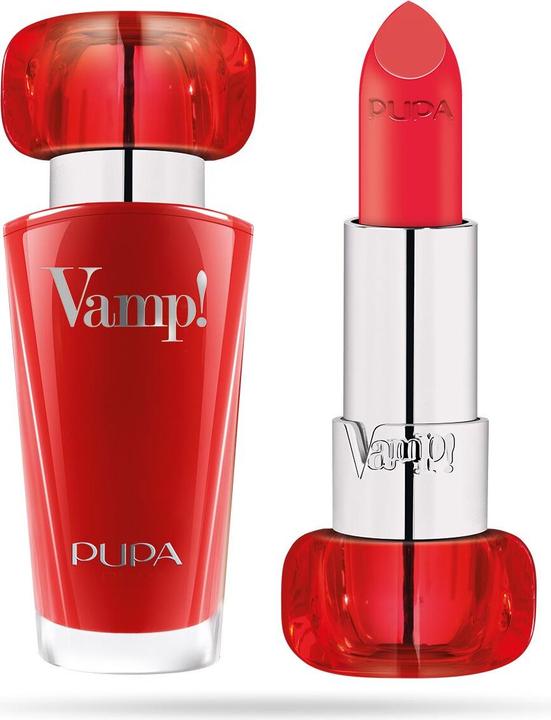 Actual product image Pupa Milano Vamp! Paraben-Free Volume Cream Lipstick 307 Coral Island 3.5 g (307 Coral Island)