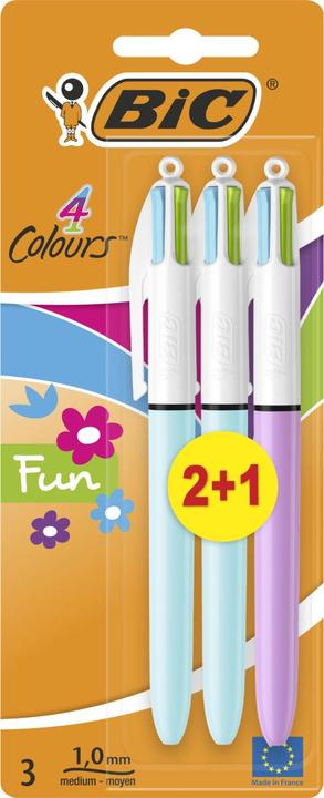 Image du produit Bic 4 Colours Original (Rose|Violet|Vert|Turquoise, Turquoise|Rose|Lime Green métallisé|Violet, 1 x)