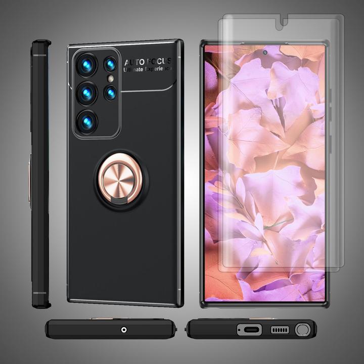 Actual product image Nalia Matte ring silicone case with 2x screen protector (Samsung Galaxy S23 Ultra)