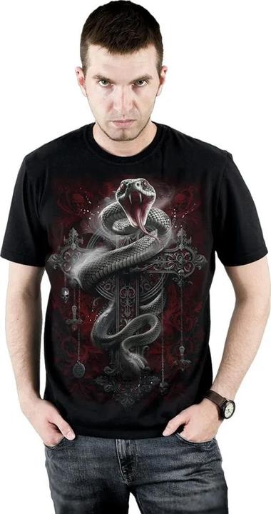 Actual product image Spiral Unisex Adult Gothic Serpent Short-Sleeved T-Shirt (XL)
