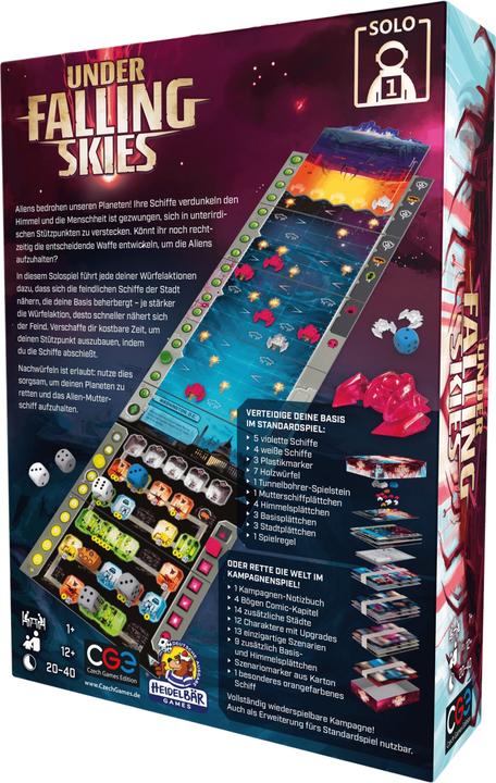 Image du produit Czech games edition CZ114 - Under Falling Skies, Jeu de société, 1+ joueurs, ages 10+ (DE edition) (Allemand)