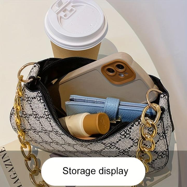 Produktbild Only-Bags.Store Retro bedruckte klassische Unterarmtasche, einfache Umhängetasche, lässige Handtasche, Shopping