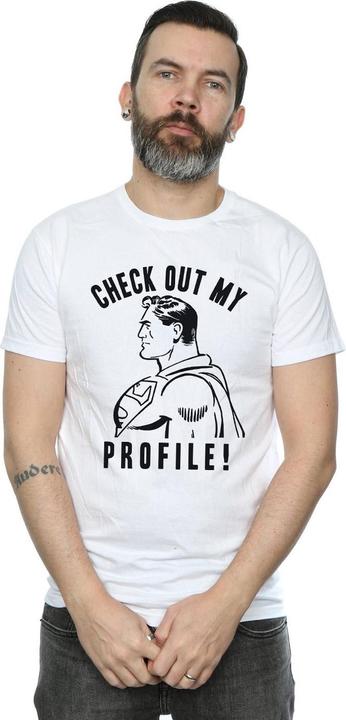 Immagine prodotto Superman Check Out My Profile Maglietta Uomo (XXL)