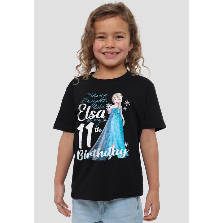 Actual product image Disney Frozen Childrens/Kids Bright Like Elsa 11th Birthday T-Shirt (152, 158)