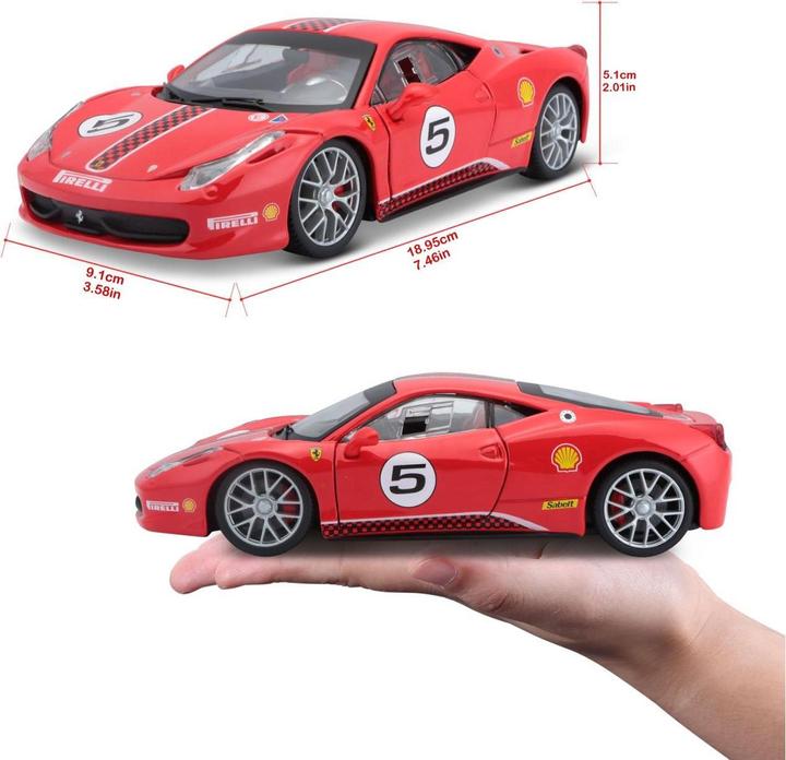 Image du produit Bburago 1:24 Modèle réduit de voiture Ferrari 458 Ch