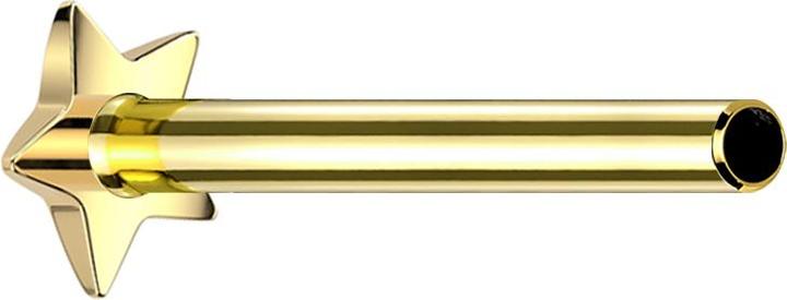Produktbild Star Piercing Micro Threadless Labret-Stab Stern vergoldet (Titan G23, ohne Messing)