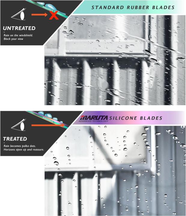 Actual product image Maruta Windscreen wiper SET 700 mm / 650 mm for windscreen, aero-dynamic optimised wiper blades made of wa