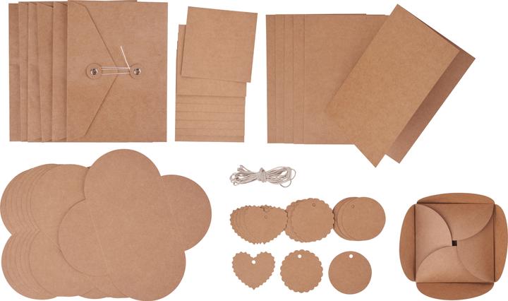 Actual product image VBS Kraft paper set "Give away", 50 pcs. (300 g/m², 50 x)