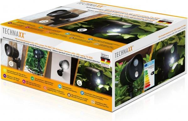Actual product image Technaxx Surveillance camera HD outdoor camera with LED lamp TX 106 (1280 x 720 pixels)