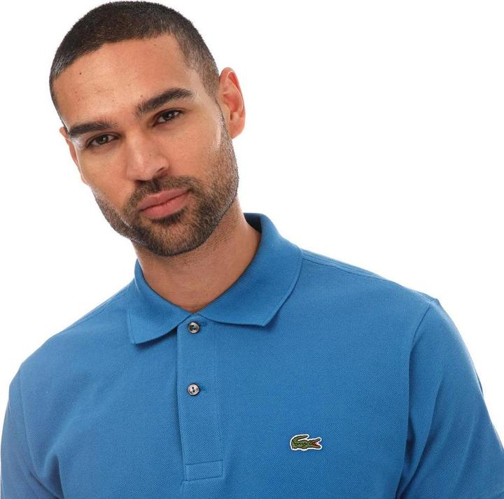 Actual product image Lacoste Mens Ribbed Collar Short-Sleeved Polo Shirt (S)