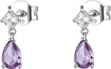 Actual product image Brosway - Magic Purple Fancy Cubic Zirconia Silver Dangle Earrings FMP115