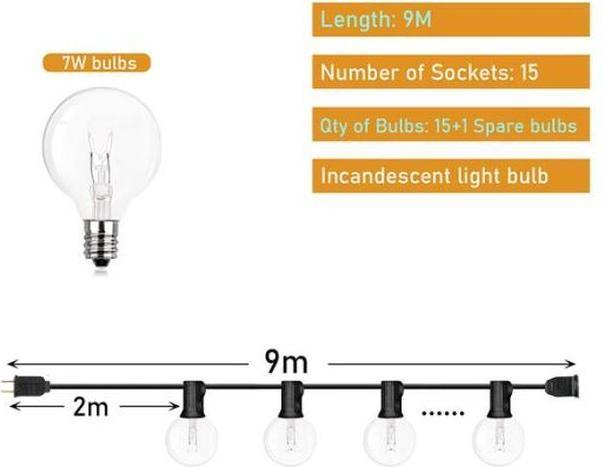 Produktbild Mu Prime Lichterkette in Retro Look (9 m)