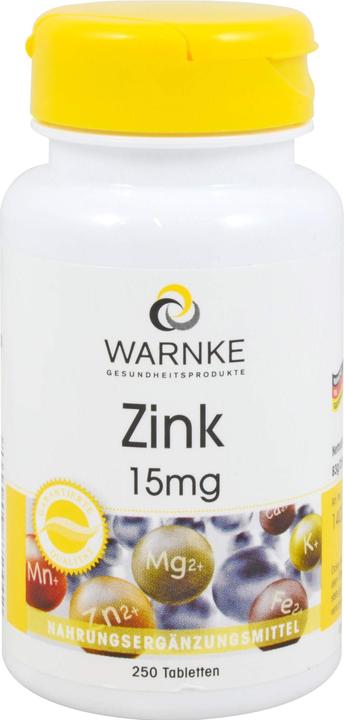 Actual product image Warnke Zinc 15 mg tablets, 250 tablets (250 Piece, Pills)