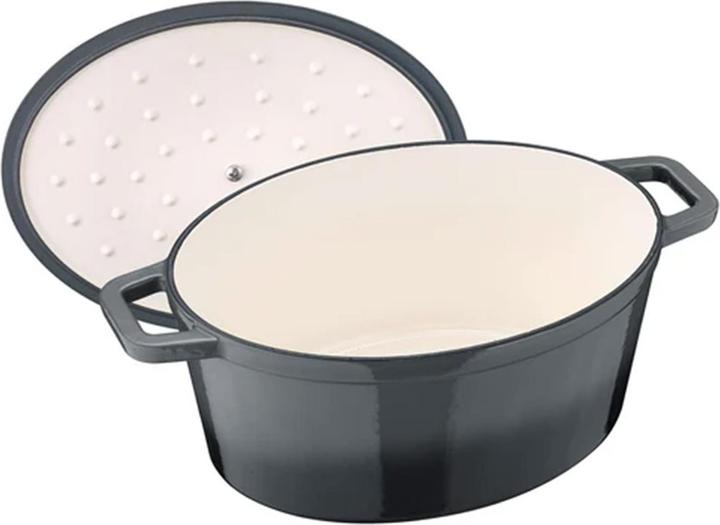 Productafbeelding Berndes Kookpan B.IRON gietijzer ovaal 31 x 24 cm 6 liter zwart INDUCTIE (Braadpan + kasserol, Gietijzer)