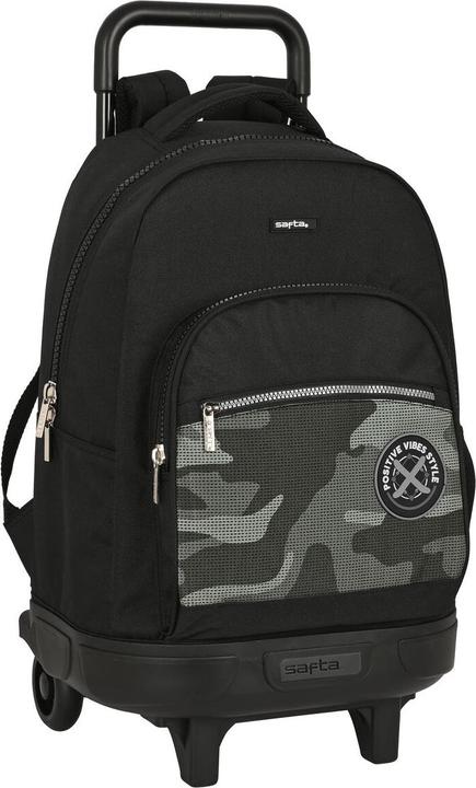 Safta Schulrucksack mit Rädern Stone Schwarz 33 x 45 x 22 cm