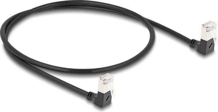 Immagine prodotto Delock Cavo di rete RJ45 Cat.6A S/FTP Slim 90° inferiore / inferiore (S/FTP, CAT6a, 0.50 m)