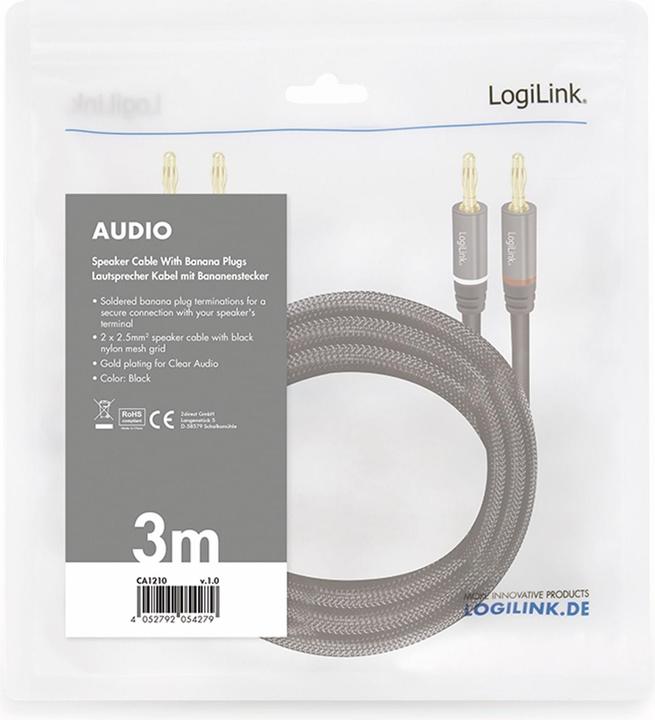 Image du produit LogiLink CA Câble de haut-parleur (5 m, 2.50 mm²² mm)