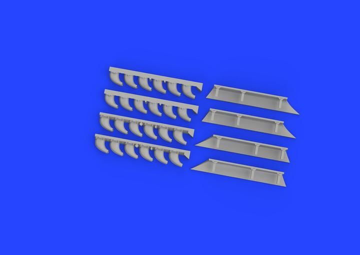 Image du produit Eduard Me 410 exhaust stacks PRINT 1/72 AIRFIX