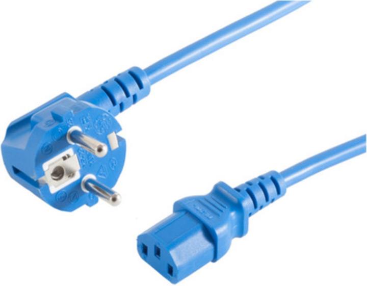 Actual product image Shiverpeaks Unbranded mains cable with earthing contact angled plug (1.80 m, CEE 7/7)