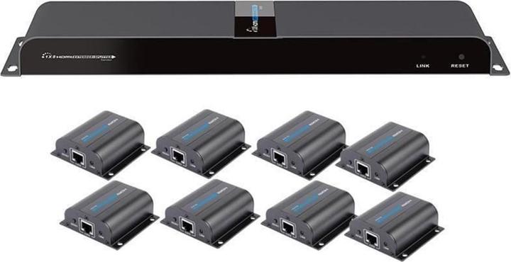 Image du produit Techly HDMI 1x8 Extender Splitter over CAT6/6a/7 50m with IR pass-back