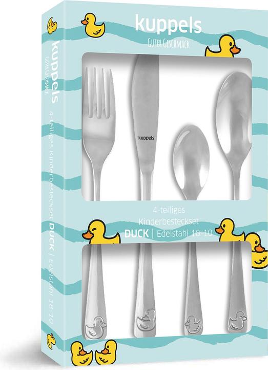 Actual product image Kuppels Children cutlery set 4 pieces B1290 Duck