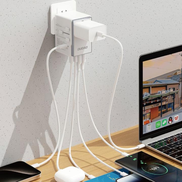 Produktbild Dudao A35 Universal Travel Adapter White