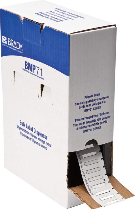 Actual product image Brady BM-094-1-342, Permasleeve, heat-shrinkable polyolefin, white, 25.78 x 4.60 mm, for cable ducts