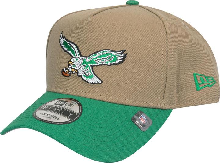 Actual product image New Era 9Forty A-Frame Cap - Retro Philadelphia Eagles Khaki (One size)