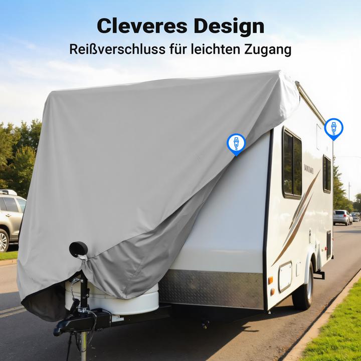 Produktbild Wiltec Wohnwagen Schutzhülle Gr. M 520x225x220 cm Caravan Abdeckung Abdeckplane