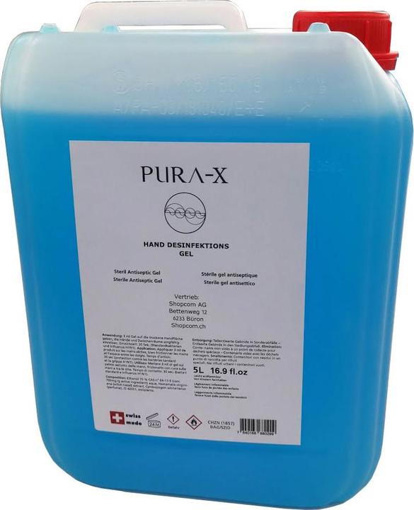 Actual product image Pura-X Sterile Antiseptic Gel, Swiss Made with BAG No. (5000 ml)