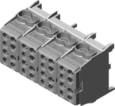 Actual product image Pollmann Elektrotechnik Main line branch terminal grey 4-pole 25qmm HLAK-25 4/8gr-S 1