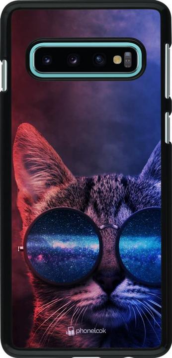 Produktbild PhoneLook Hülle Red Blue Cat Glasses (Samsung Galaxy S10)