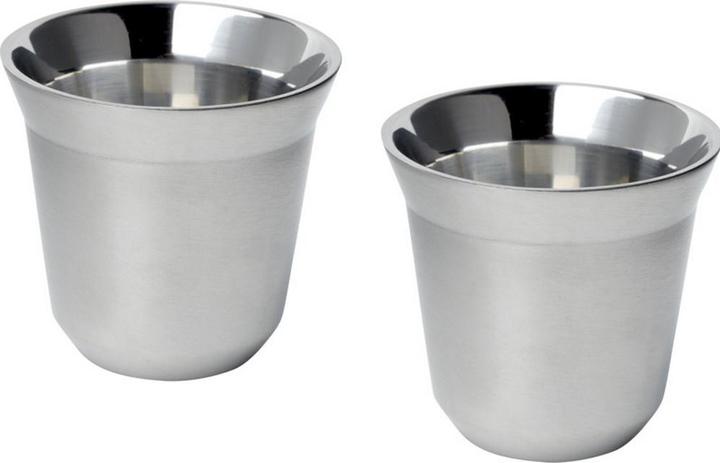 Actual product image Generic Duo Stainless Steel 80ml Espresso Cup (Pack of 2) (80 ml, 2 x)