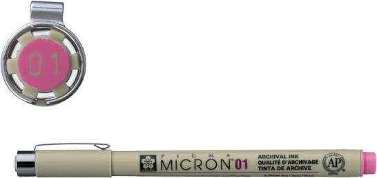Actual product image Sakura Fineliner PIGMA MICRON 01, pink (Rose)