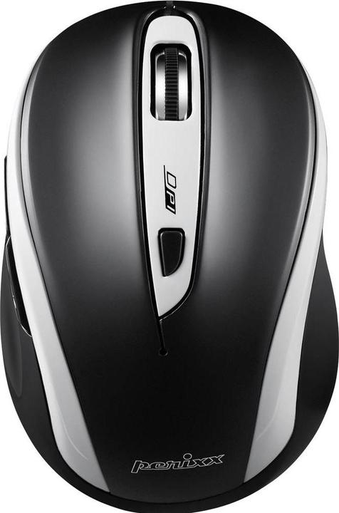 Produktbild Perixx PERIMICE-721 WB Ergonomische Maus Funk Weiss-Schwarz 5 Tasten (Kabellos)