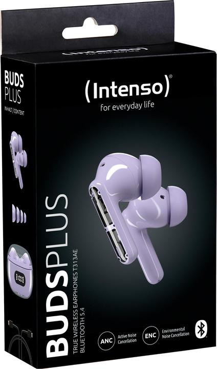 Productafbeelding Intenso Echte draadloze hoofdtelefoon Buds Plus T313AE paars (ANC, 7.50 h, Draadloze)