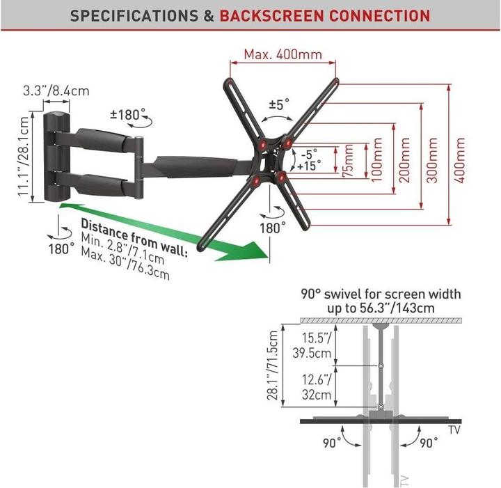 Actual product image Barkan BM343XL 13-65-inch television (Wall, 65", 36 kg)