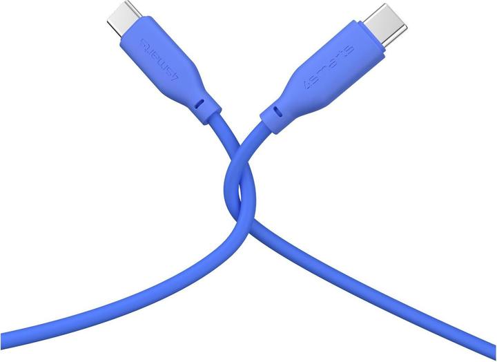 Actual product image 4smarts USB-C / USB-C Silicone Cable High Flex 60W 1.5m blue (1.50 m, USB 2.0)