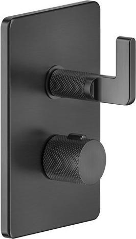 Black brushed metal