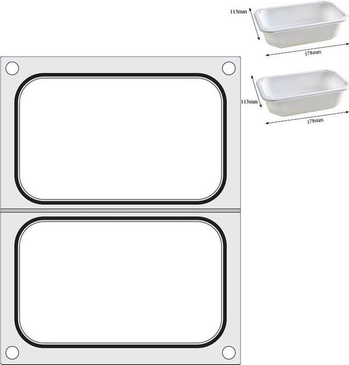 Image du produit Hendi Matrice pour machine à sceller. 2x 178x113 mm