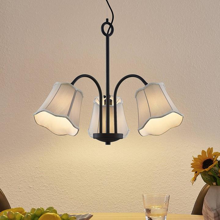 Produktbild Lucande Binta 3 Pendelleuchte Silver Grey (E14)