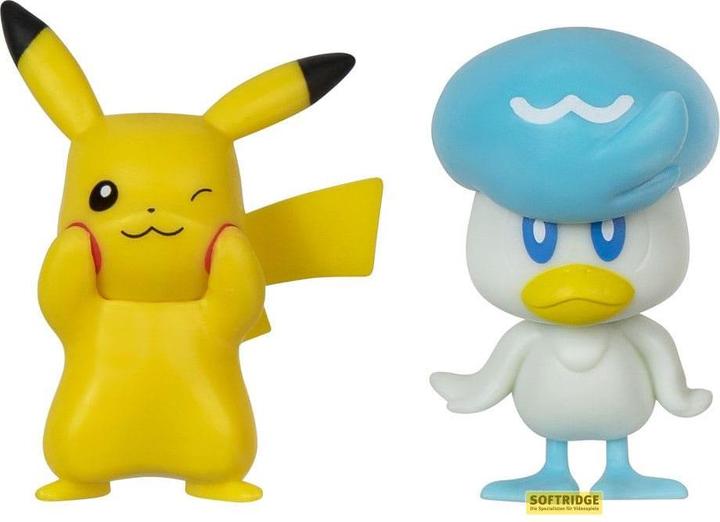 Produktbild Jazwares Pokémon Gen IX Battle Figure Pack Minifiguren 2er-Pack Pikachu & Kwaks 5 cm
