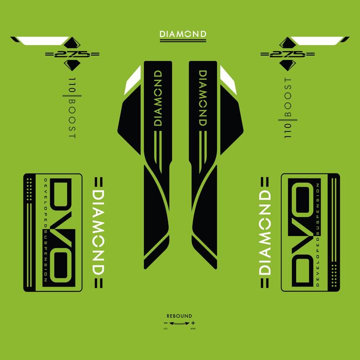 Actual product image DVO Diamond D1 BOOST Decal Set, 27.5"