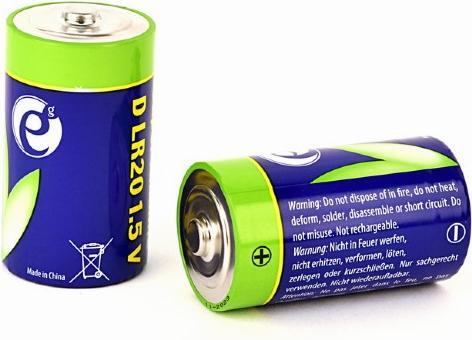 Actual product image Energenie Bateria alkaliczna Gembird LR20 (type D), 1.5V, 2 sztuki (2 pcs., D)