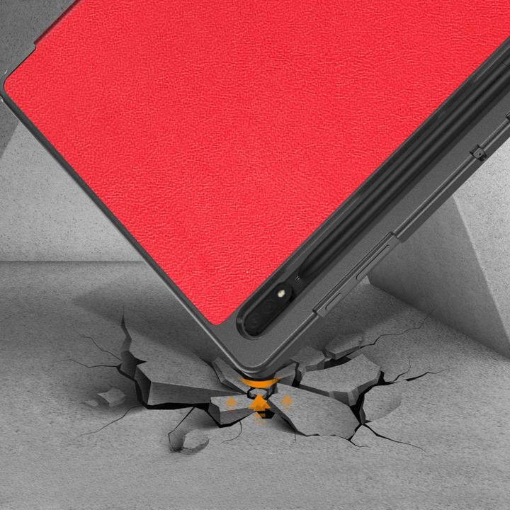 Actual product image Cover-Discount Galaxy Tab S9 Ultra - Tri-fold Smart Case red (Galaxy Tab S9 Ultra)