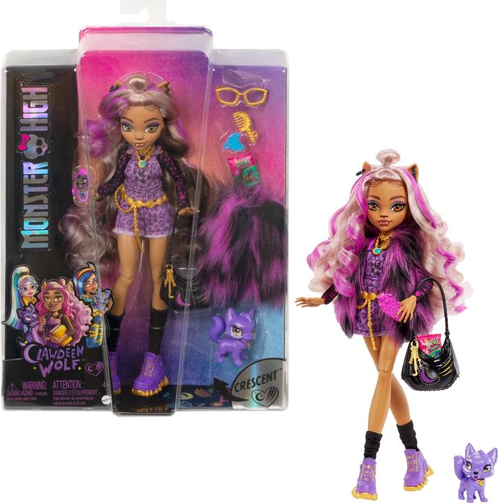Image du produit Monster High Clawdeen Wolf Doll With Pet And Accessories (Poupée loup Clawdeen avec animaux et accessoires)