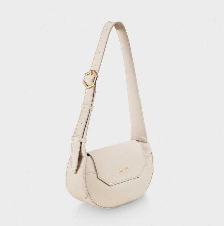 Cluse Sacroisé Petite Umhängetasche, Beige, Goldfarbe