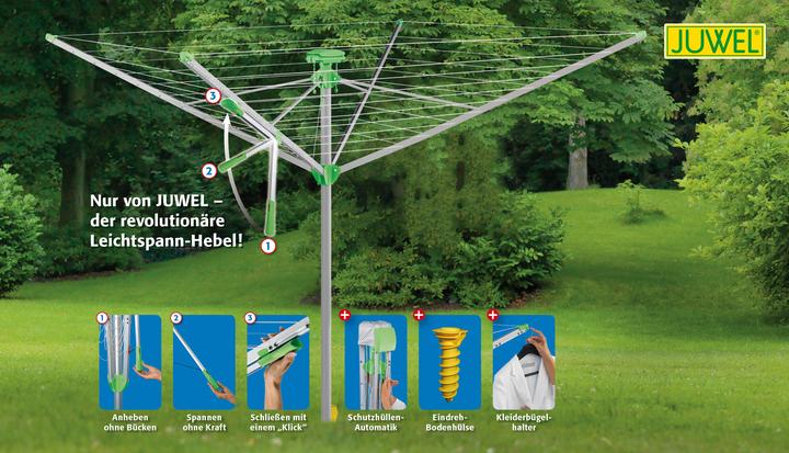 Actual product image Juwel Rotary clothes dryer Novaplus 500 Easy (42 m)