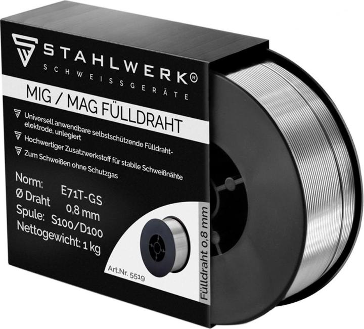 Produktbild Stahlwerk Fülldrahtdüse 2er Set + Fülldraht 0,8 mm 1 kg +  Trennspray