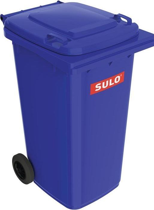 SULO Müllgrossbehälter 240 l HDPE blau fahrbar, nach EN 840 (240 l)